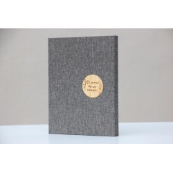 15-EL AMOR VENCE SIEMPRE A5 RPET bambú carpeta con bloc - VEN-602-Gri · PAP15