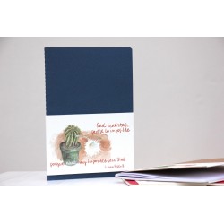 313-SED REALISTAS, PEDID LO IMPOSIBLE ACUARELA A5 kraft cosido- finito-Azul - REA-506-AZU · PAP313