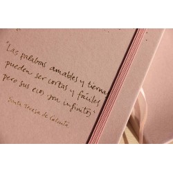 307-PALABRAS TIERNAS. A5 encuadernado con goma kraft marrón-rosa. PAL-211-ALM · PAP307