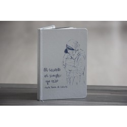 317-MI SECRETO ES SIMPLE YO REZO - A5 encuadernado polipiel plateado. SEC-205-PLA · PAP317