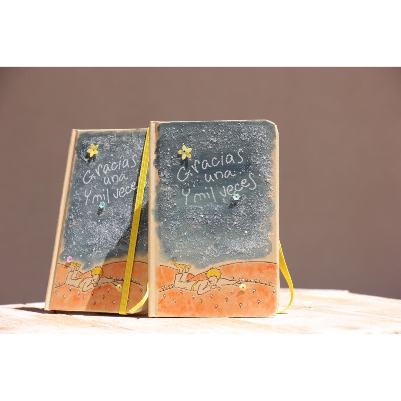 26-GRACIAS UNA Y MIL VECES (PRINCIPITO). A6  kraft goma-Amarillo. MIL-101-AMA · PAP26