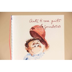 36-ANTE TI ME QUITO EL SOMBRERO. HECHO A MANO. Cuaderno cosido A6. SOM-115 · PAP36