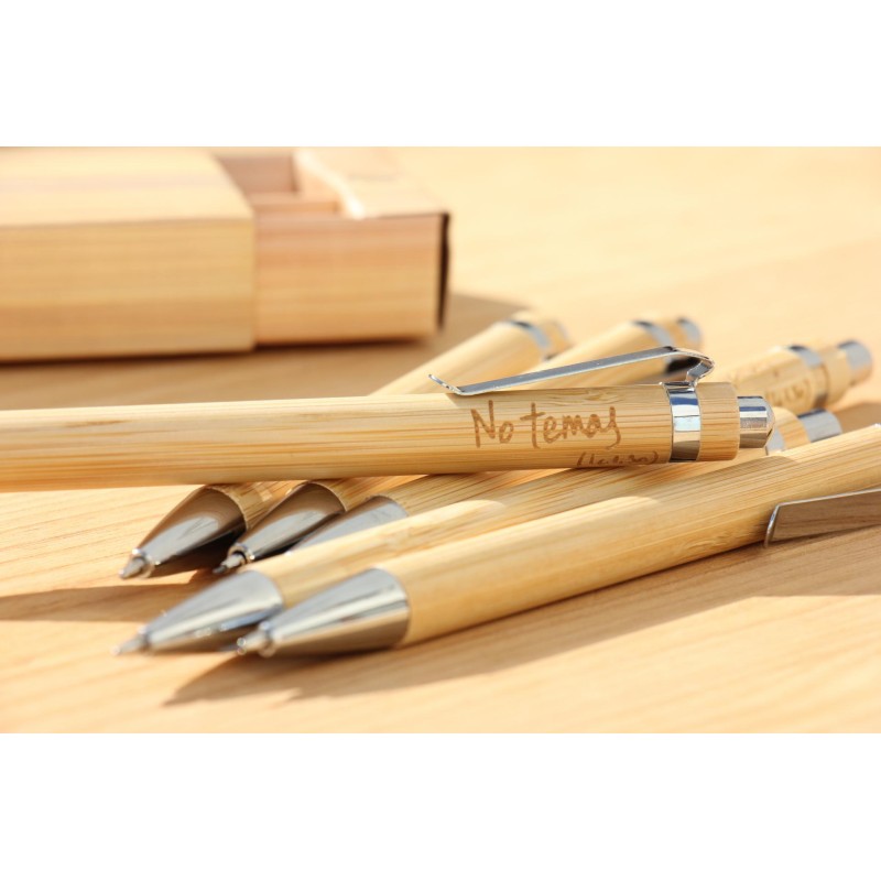 Boli y portaminas bambú - No temas. BOLI2-tem-BAM · PAP3010