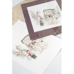 Repr. con marcoclip- Valencia: La plaza de la Virgen - AcuaVal1301m · ARTE1301