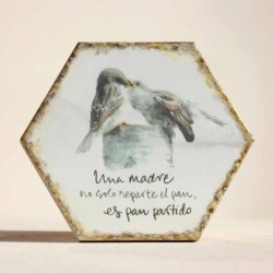 Azulejo Una madre no solo reparte el pan, es pan partido · AZU3205 · ARTE3205