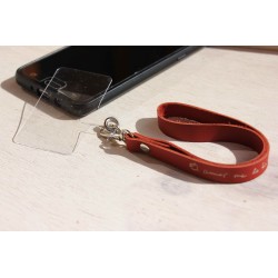 Cuelga móvil de cuero. El Amor me lo ha explicado todo. Rojo. MOV-exp-ROJ· POPU204