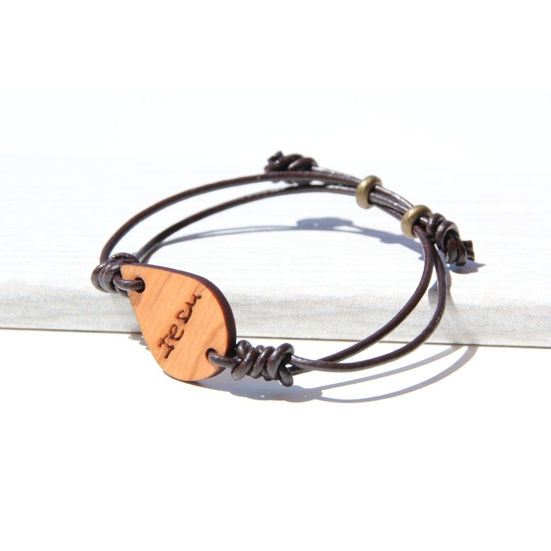 Pulsera gota 102 marrón. Iesu. Mod0102marr