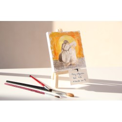 Lienzo acuarela peregrino. PINTADO A MANO. LIE2001 · ARTE2001