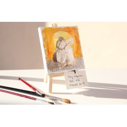 Lienzo acuarela peregrino. PINTADO A MANO. LIE2001 · ARTE2001