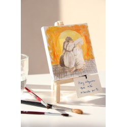 Lienzo acuarela peregrino. PINTADO A MANO. LIE2001 · ARTE2001