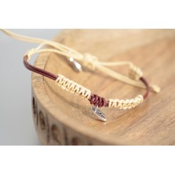 Pul. Cuero y macrame simbolo 1518