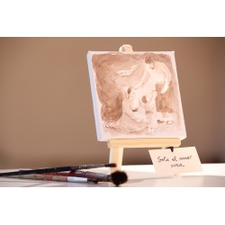 Lienzo acuarela Sgda Familia. PINTADO A MANO. LIE2002 · ARTE2002