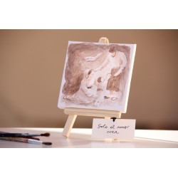 Lienzo acuarela Sgda Familia. PINTADO A MANO. LIE2002 · ARTE2002