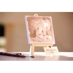 Lienzo acuarela Sgda Familia. PINTADO A MANO. LIE2002 · ARTE2002