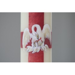 Cirio Pelícano 7*70. PINTADO A MANO. CiP002-7