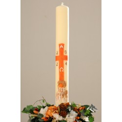 Cirio Cierva 8*80. PINTADO A MANO. CiP003-8