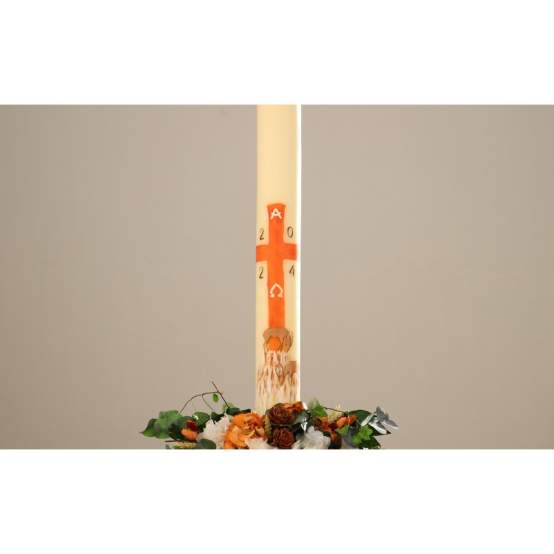 Cirio Cierva 9*90. PINTADO A MANO. CiP003-9