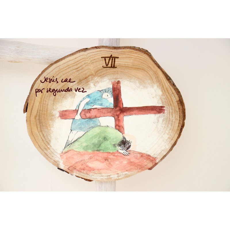 VII ESTACIÓN con nombre. Jesús cae por segunda vez. VIA-7T