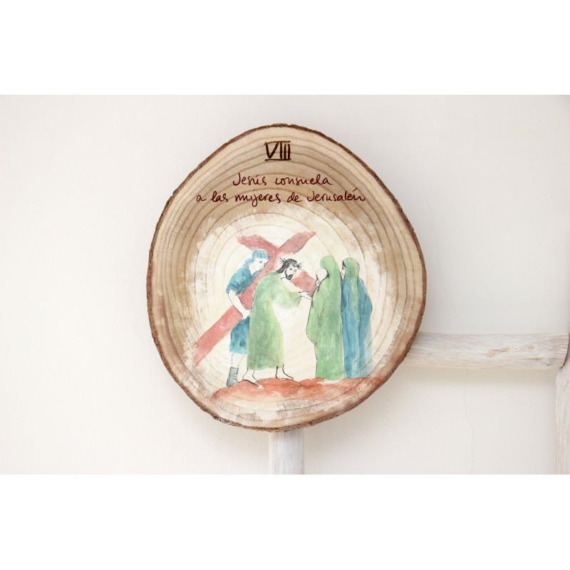 VIII ESTACIÓN con nombre. Jesús consuela a las mujeres de Jerusalén. VIA-8T