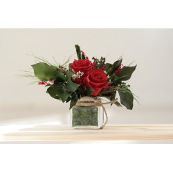 Maran de rosas y hiedra - rojo. FL006rj
