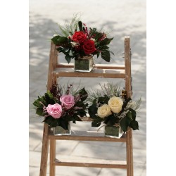 Maran de rosas y hiedra - rojo. FL006rj