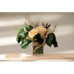 Maran de rosas y hiedra - champagne. FL006ch