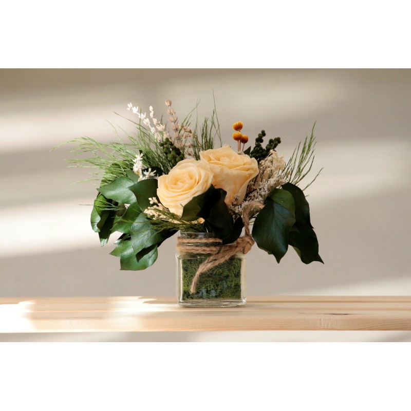 Maran de rosas y hiedra - champagne. FL006ch