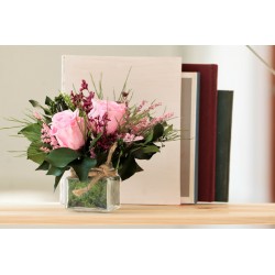 Maran de rosas y hiedra - rosa. FL006rs