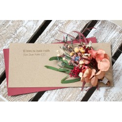 TARJETA FLOR El bien no hace ruido (San Juan Pablo II). QTj023 · FLOR3003