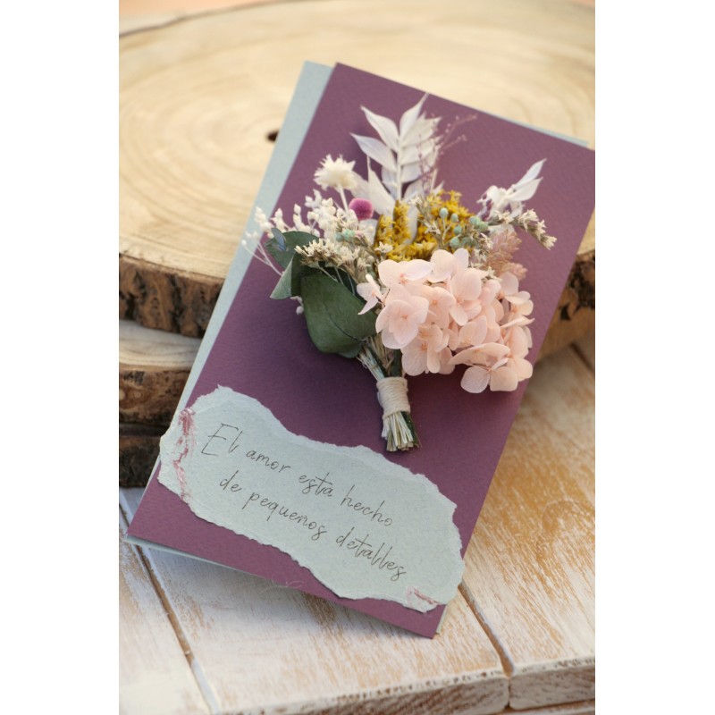 TARJETA FLOR El amor está hecho de pequeños detalles. QTj026 · FLOR3006