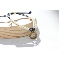 Pul. Cuero y macrame simbolo 1522