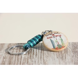 Llavero tengo sed hilo y transfer  Mod0881