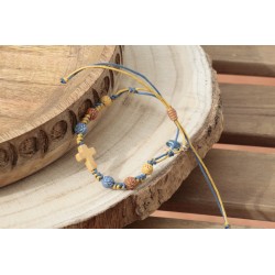 Pulsera hilo azul 1129