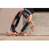 Brazalete Azul y salmón Mod0508
