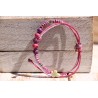 Pulsera cruz, rosa-morado 1132 /5/
