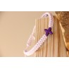 Pulsera macrame cruz de piedra lila Mod1528