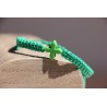 Pulsera macrame cruz de piedra verde Mod1536