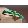Pulsera macrame cruz de piedra verde Mod1536