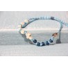 Pulsera piedra azul blanca Mod1613