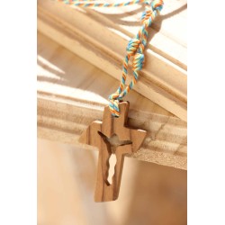 Colgante cruz olivo tricolor 1313