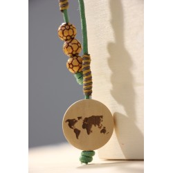 Llavero verde mapamundi Mod0785