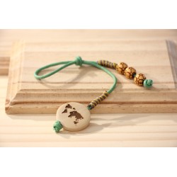 Llavero verde mapamundi Mod0785