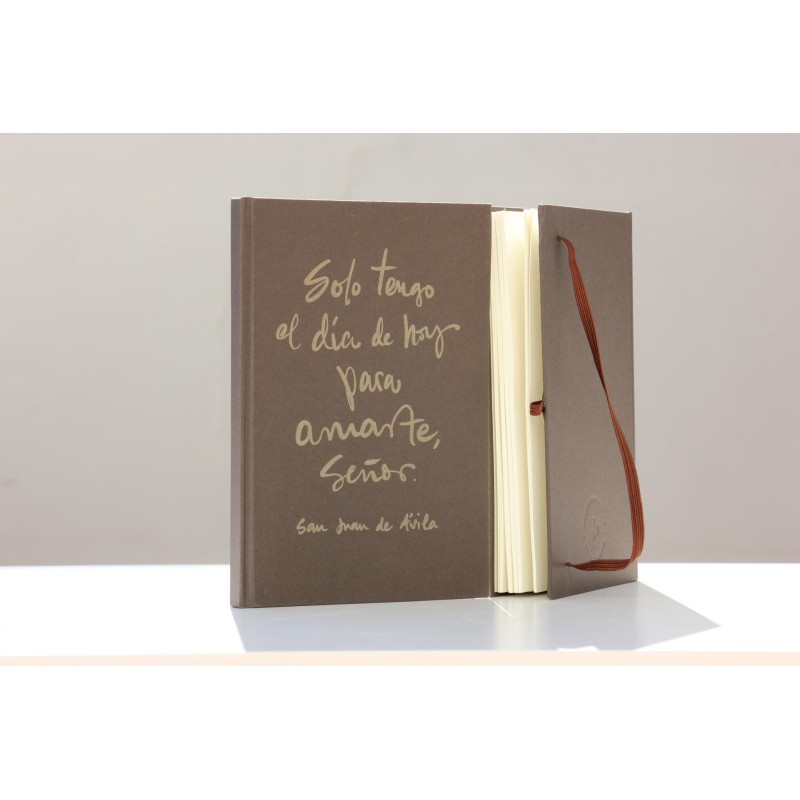 311-SOLO TENGO EL DIA DE HOY PARA AMARTE. A5 encuadernado con goma kraft marrón. JNA-211-MAR · PAP31