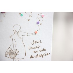 23-LLENAS MI VIDA DE ALEGRÍA - A5 encuadernado polipiel blanco. ALE-205-BLA · PAP23