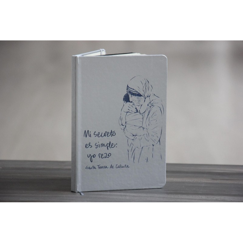 317-MI SECRETO ES SIMPLE YO REZO - A5 encuadernado polipiel plateado. SEC-205-PLA · PAP317