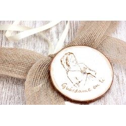 Medallón de la Virgen para cuna. Guárdame en ti. BEP-lazoK · NENU101