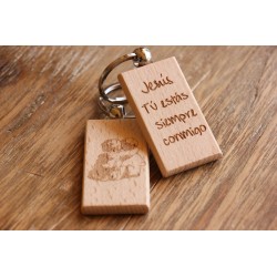 Llavero madera: Jesús Tu estás siempre conmigo - JES-ll1. Mod0866