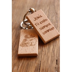 Llavero madera: Jesús Tu estás siempre conmigo - JES-ll1. Mod0866