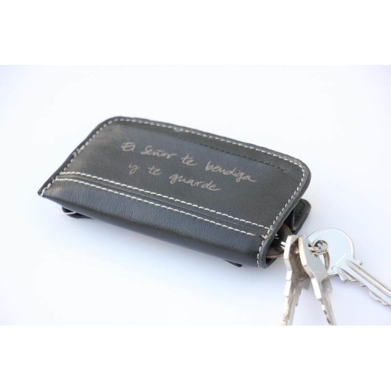 Portallaves piel: El Señor te bendiga y te guarde. BEN-porta · POPU1100