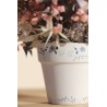 Macetita blanca 'Gracias' (pintada a mano) · FL163 · FLOR16